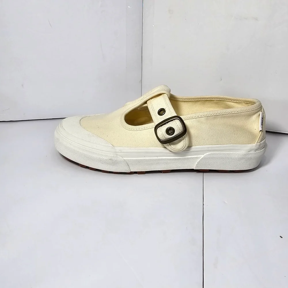 Vans Off-White Canvas Buckle Sneakers - Picture 5 of 12